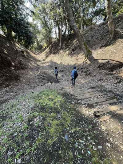 小峯御鐘ノ台大堀切(東堀） 小田原北条氏が築いた当時の様子が残っている