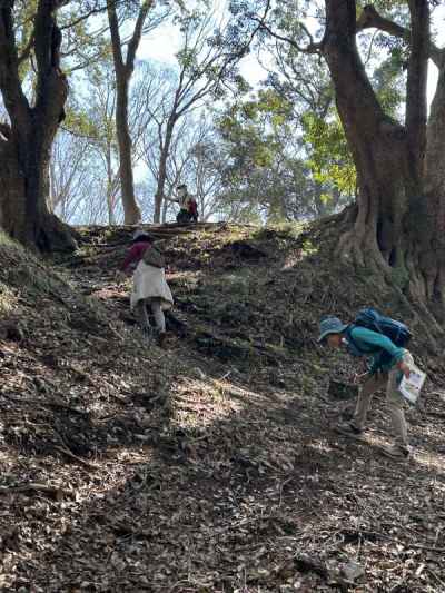 堀を登ってみる