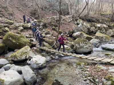木橋を渡る&nbsp;